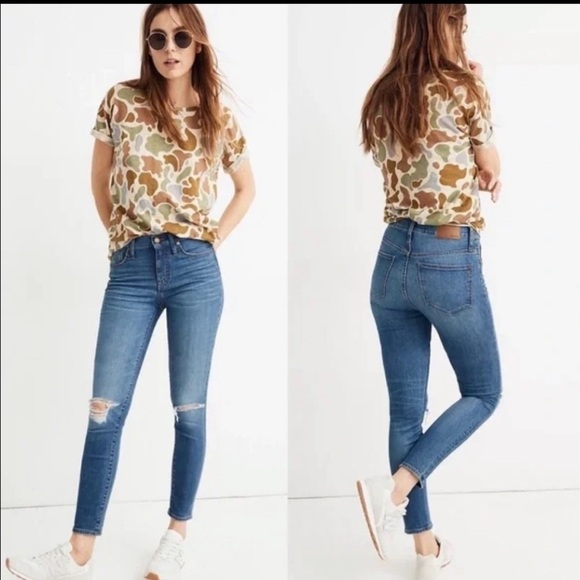 Madewell 9" High Rise Skinny Crop Jeans In Delmar Wash Eco Edition - Picture 1 of 11